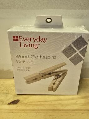 Natural Wood Clothespins - 96-Pack